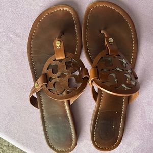 Tory Burch Miller Leather Sandal sz 10